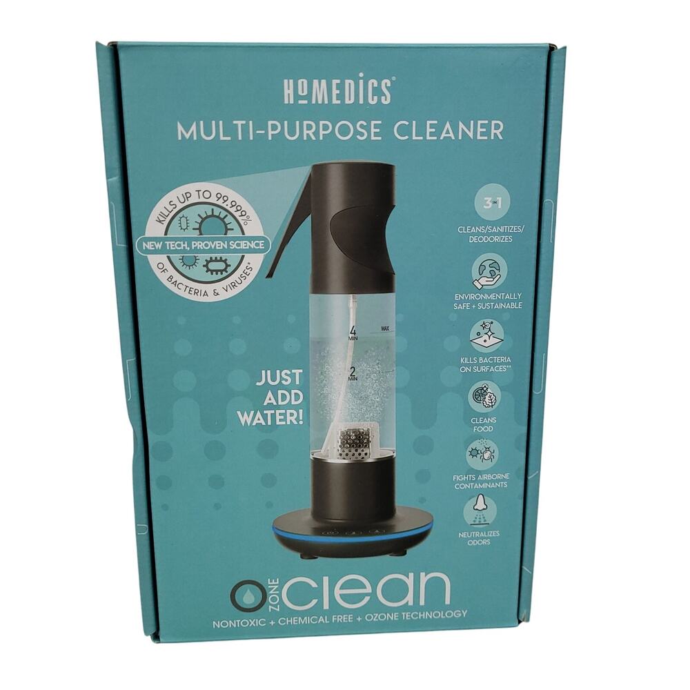 Homedics Ozone Clean Multipurpose Cleaner Sprayer SAN-OZ100BK NEW Open Box